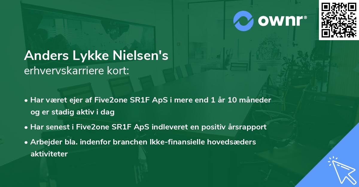 Anders Lykke Nielsen's erhvervskarriere kort