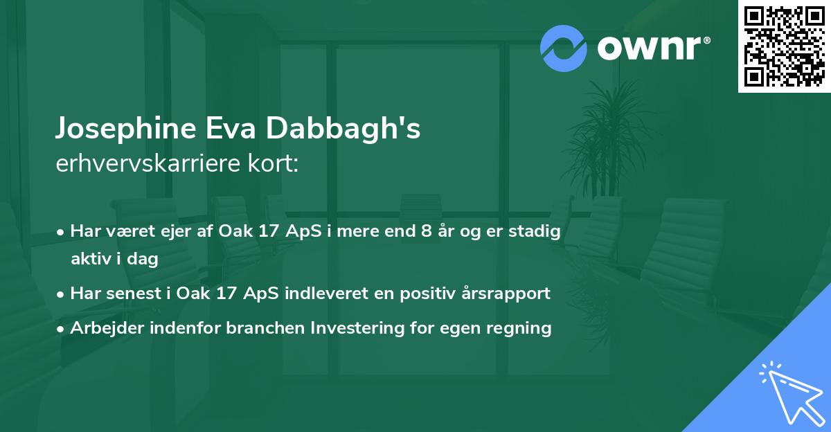 Josephine Eva Dabbagh's erhvervskarriere kort