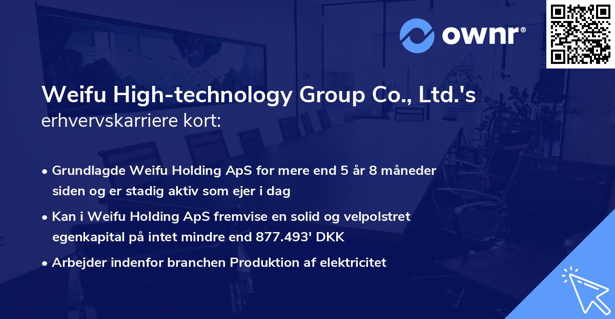 Weifu High-technology Group Co., Ltd.'s erhvervskarriere kort