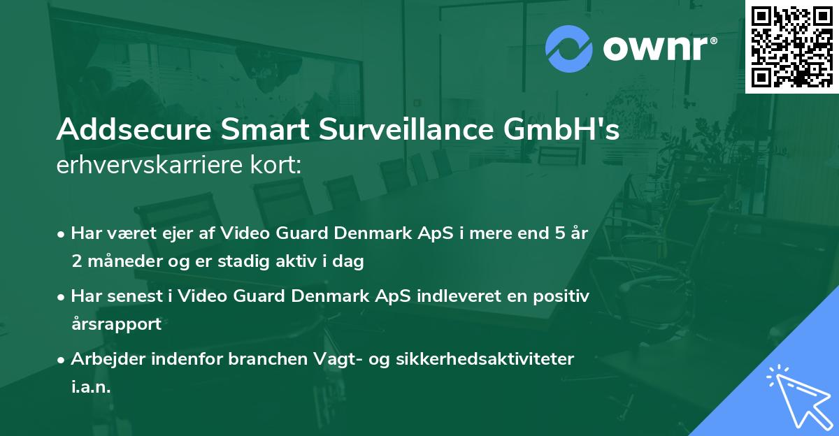 Addsecure Smart Surveillance GmbH's erhvervskarriere kort