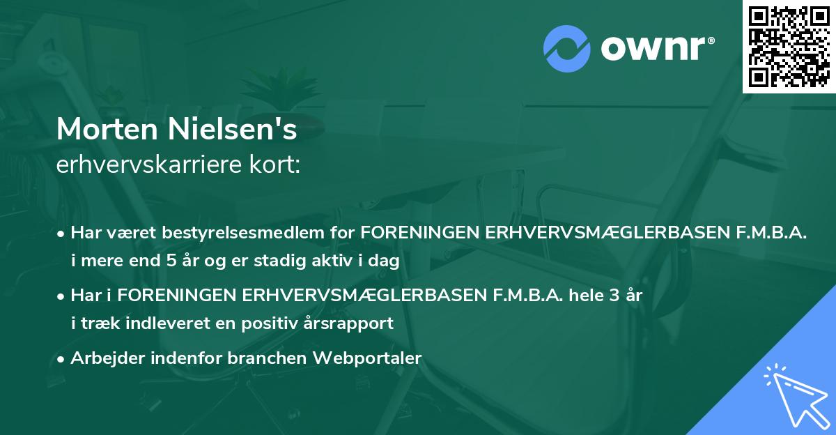 Morten Nielsen's erhvervskarriere kort