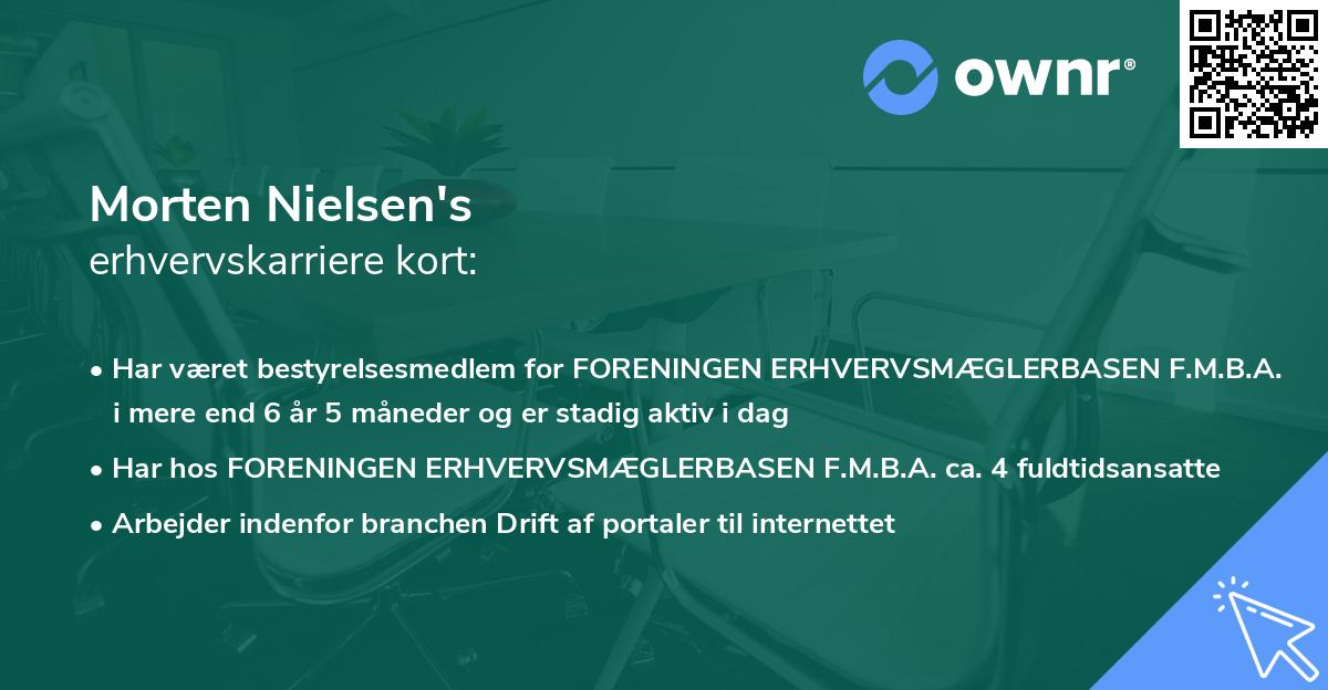 Morten Nielsen's erhvervskarriere kort