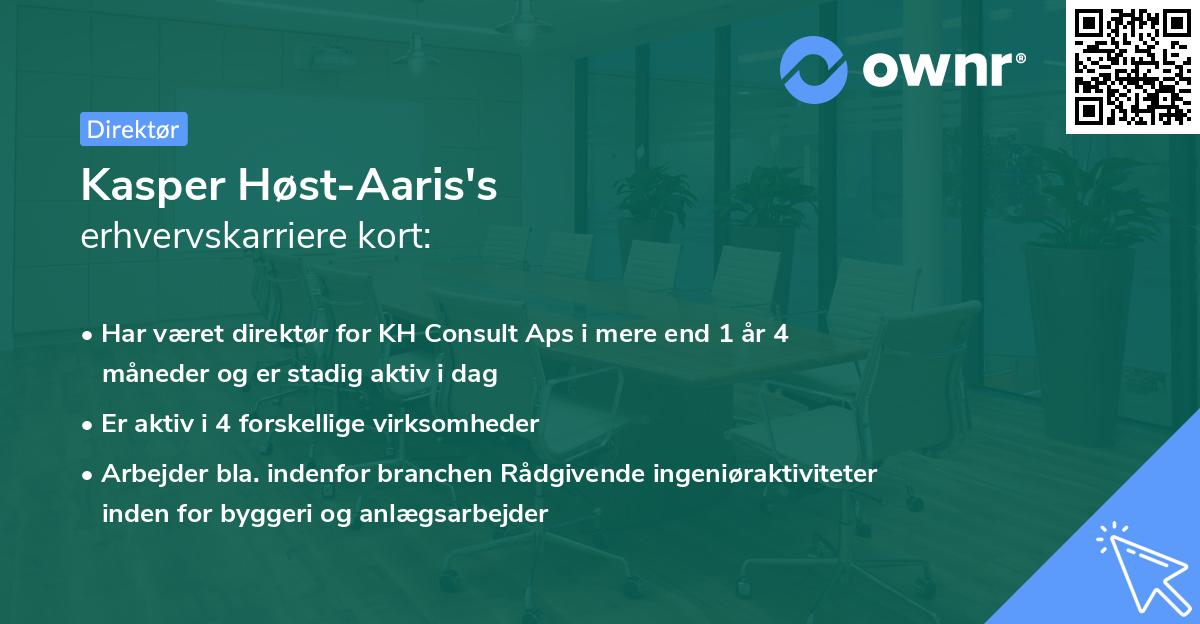 Kasper Høst-Aaris's erhvervskarriere kort