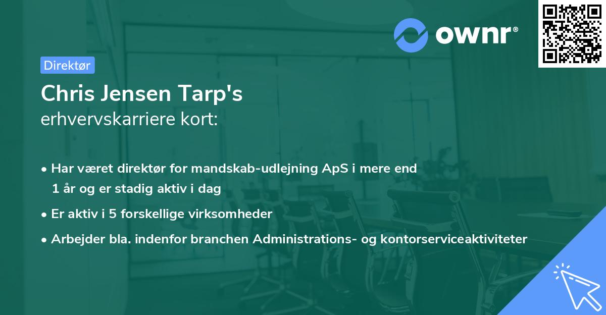 Chris Jensen Tarp's erhvervskarriere kort