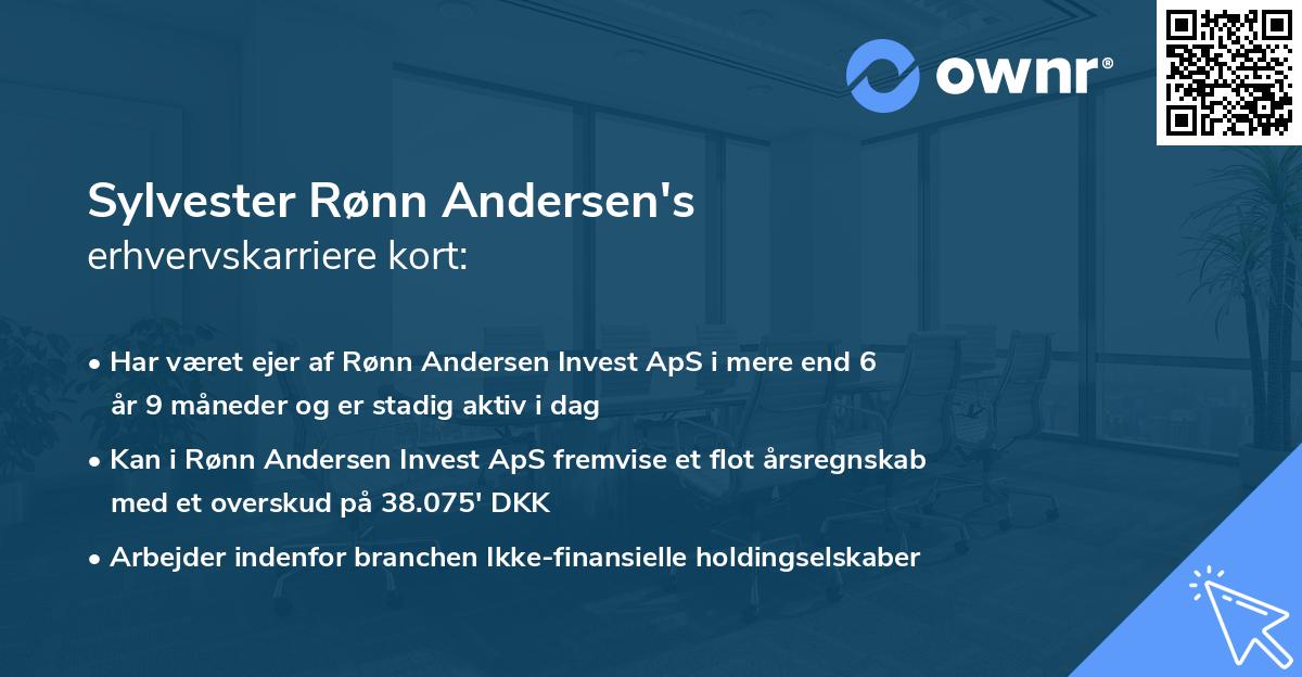 Sylvester Rønn Andersen's erhvervskarriere kort