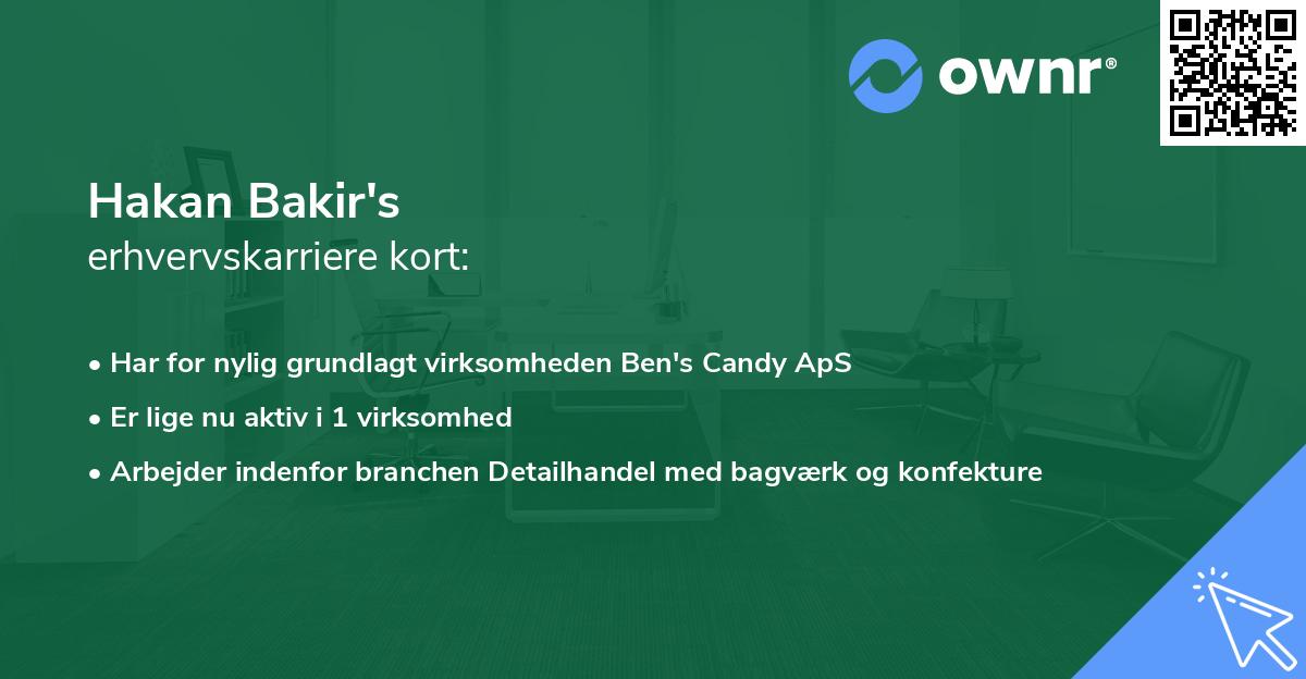 Hakan Bakir's erhvervskarriere kort