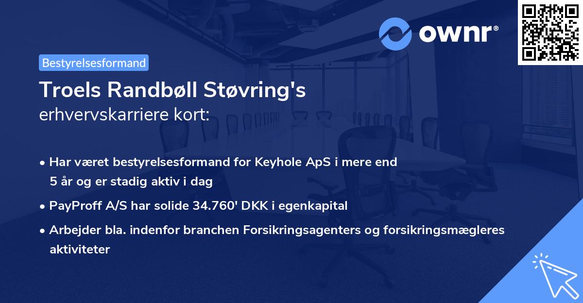 Troels Randbøll Støvring's erhvervskarriere kort