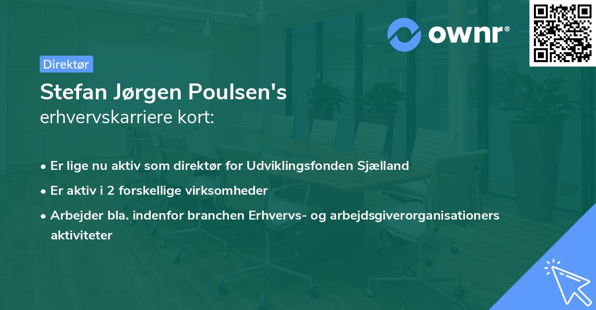 Stefan Jørgen Poulsen's erhvervskarriere kort