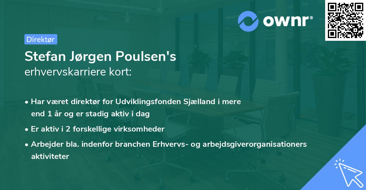 Stefan Jørgen Poulsen's erhvervskarriere kort