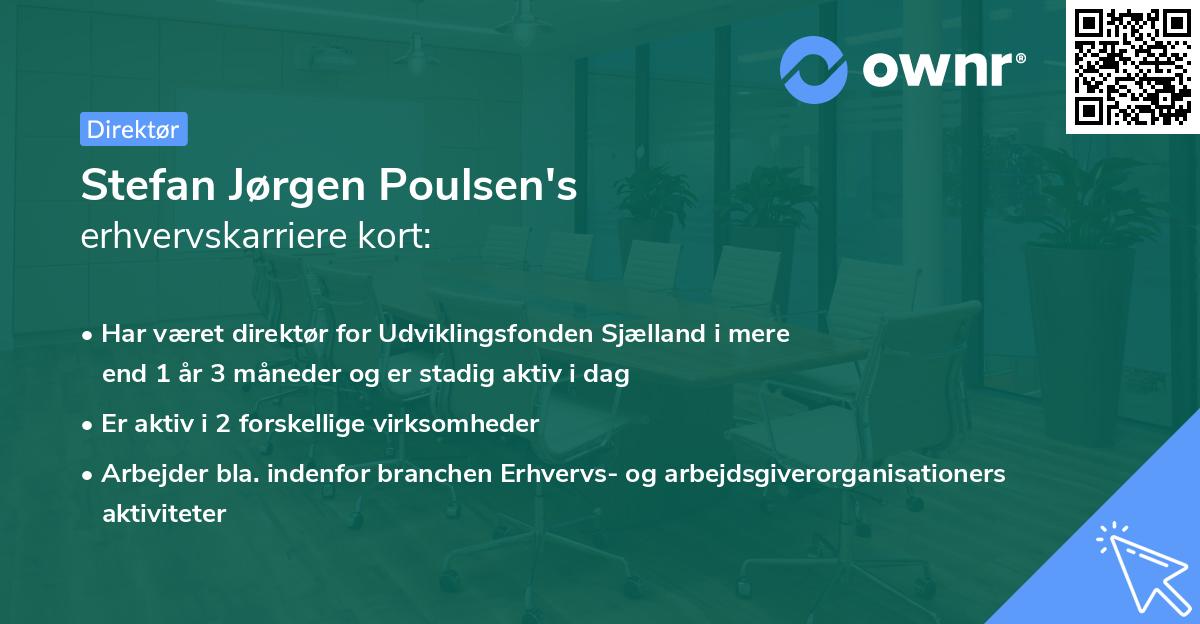 Stefan Jørgen Poulsen's erhvervskarriere kort