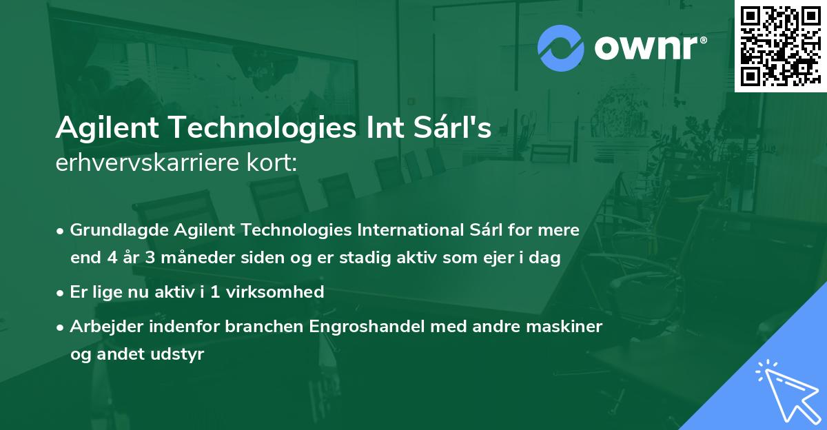 Agilent Technologies Int Sárl's erhvervskarriere kort