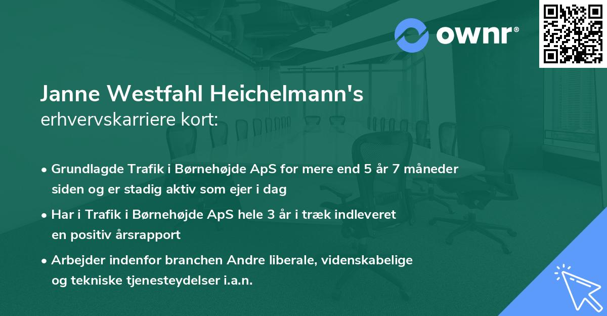 Janne Westfahl Heichelmann's erhvervskarriere kort