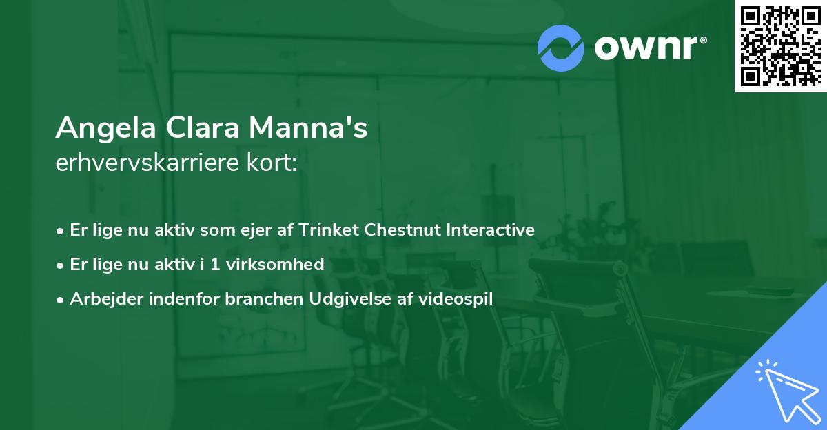 Angela Clara Manna's erhvervskarriere kort