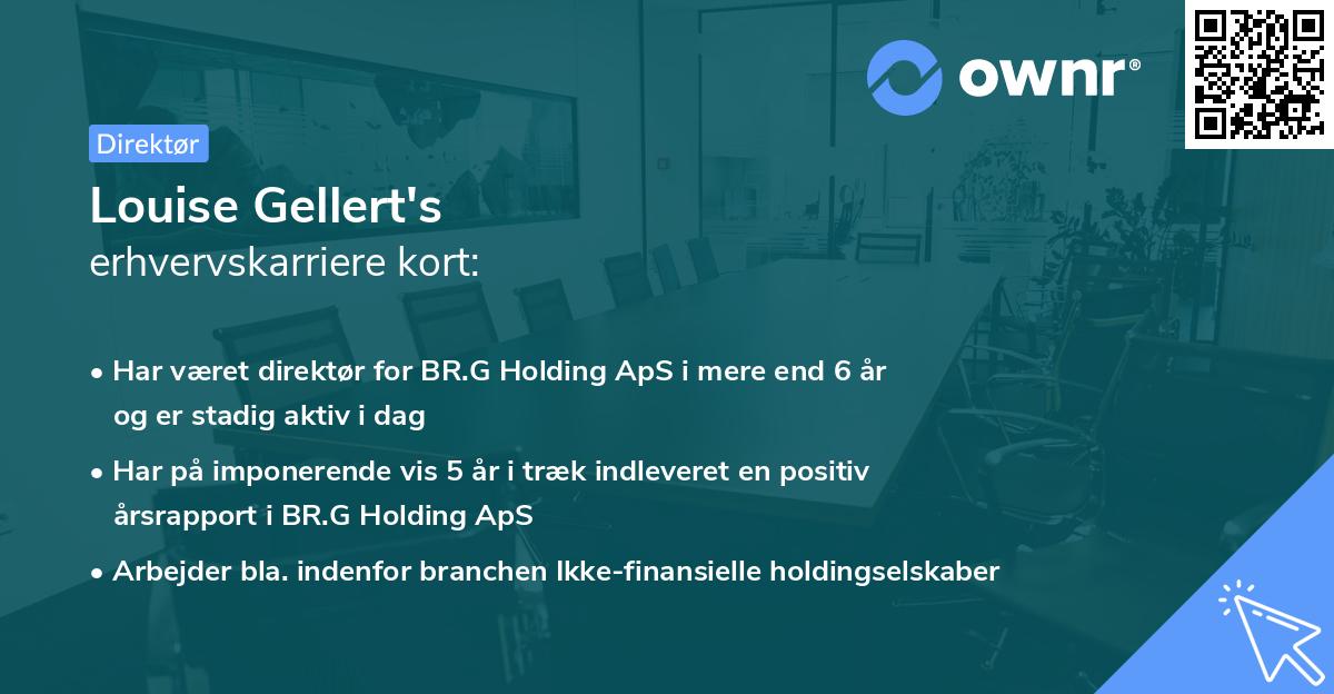 Louise Gellert's erhvervskarriere kort