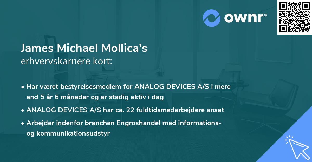 James Michael Mollica's erhvervskarriere kort