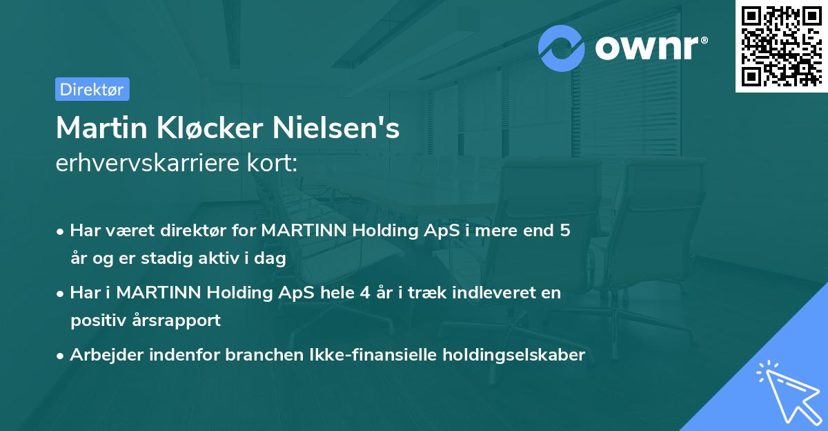 Martin Kløcker Nielsen's erhvervskarriere kort