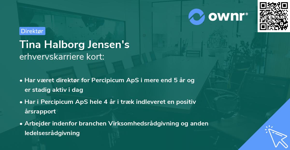 Tina Halborg Jensen's erhvervskarriere kort