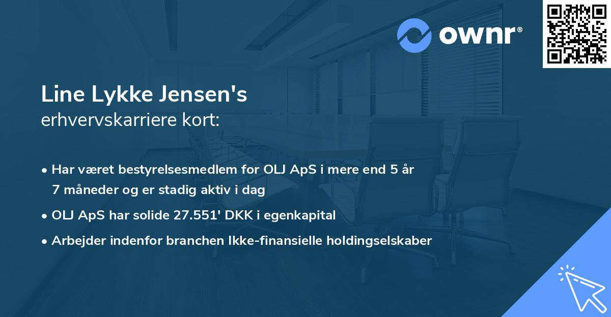 Line Lykke Jensen's erhvervskarriere kort