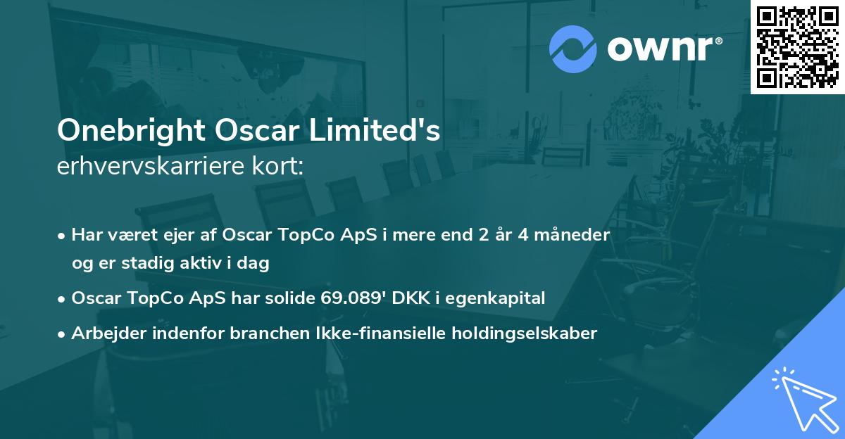 Onebright Oscar Limited's erhvervskarriere kort