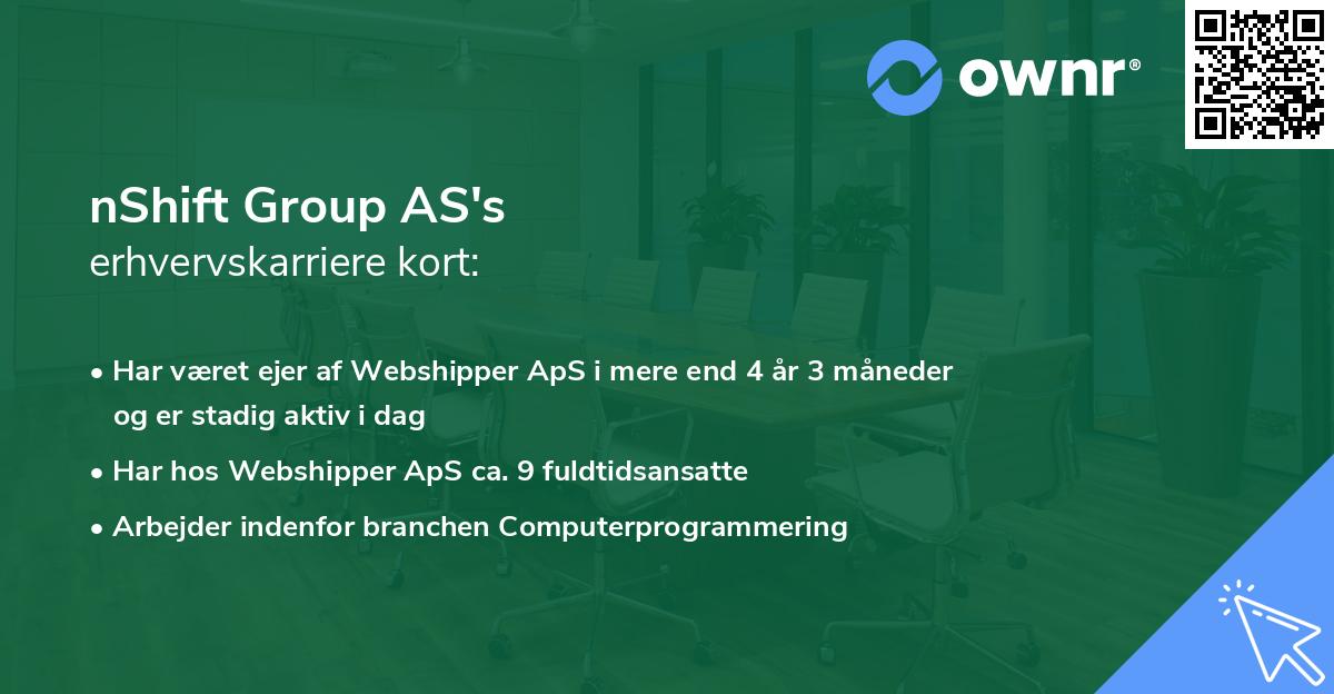 nShift Group AS's erhvervskarriere kort
