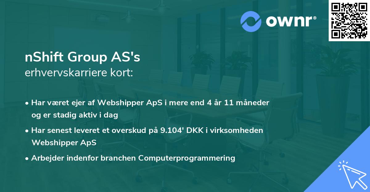 nShift Group AS's erhvervskarriere kort