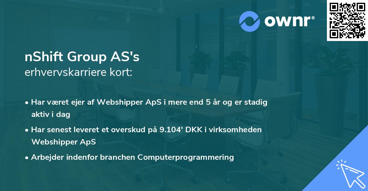 nShift Group AS's erhvervskarriere kort