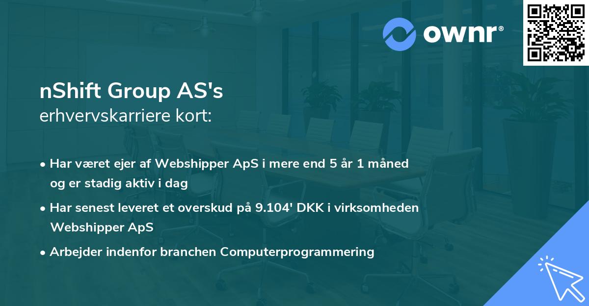 nShift Group AS's erhvervskarriere kort