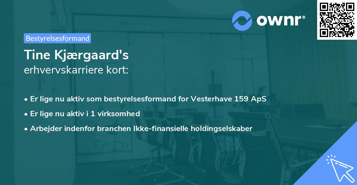 Tine Kjærgaard's erhvervskarriere kort