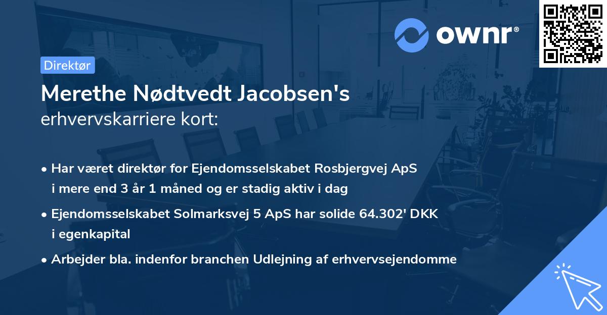 Merethe Nødtvedt Jacobsen's erhvervskarriere kort