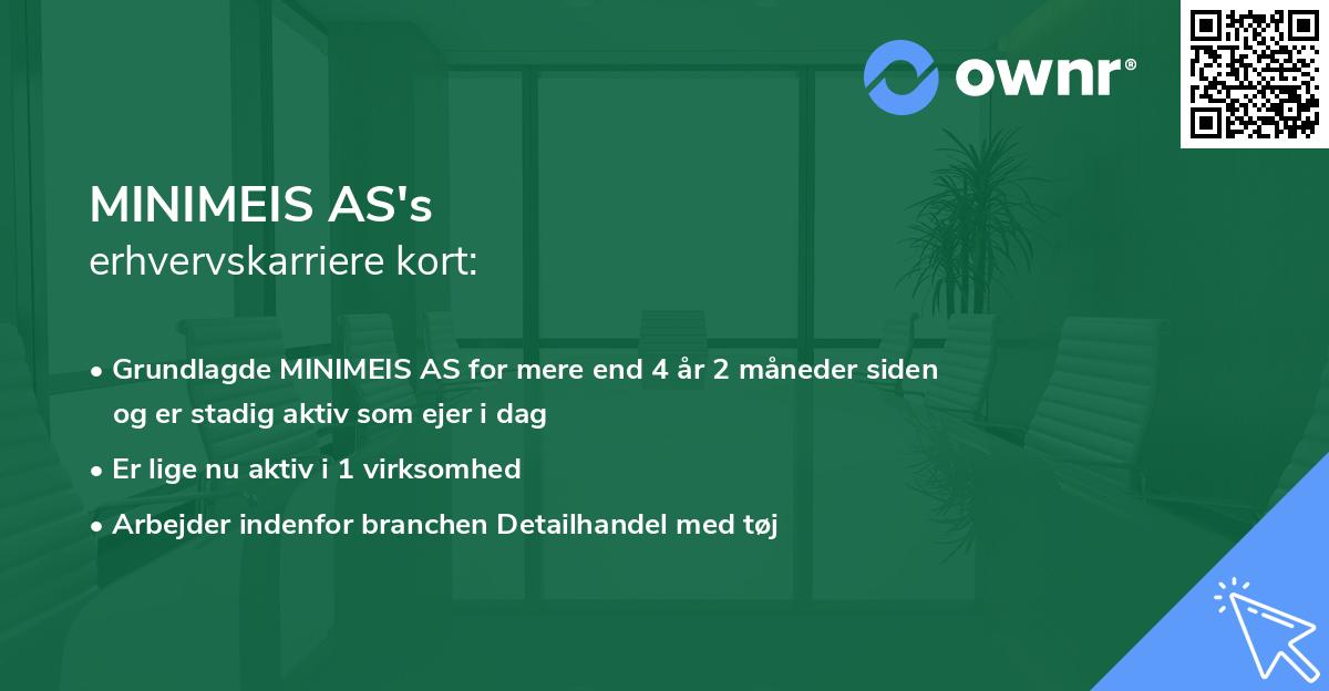 MINIMEIS AS's erhvervskarriere kort