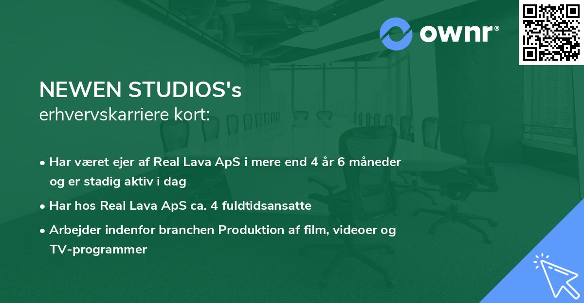 NEWEN STUDIOS's erhvervskarriere kort