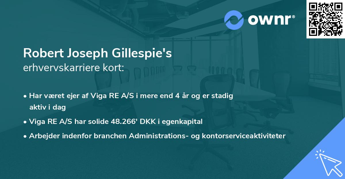 Robert Joseph Gillespie's erhvervskarriere kort