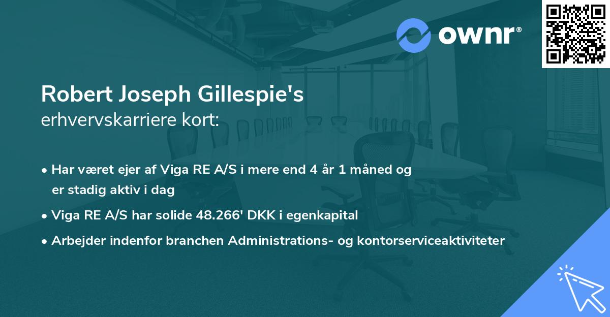 Robert Joseph Gillespie's erhvervskarriere kort
