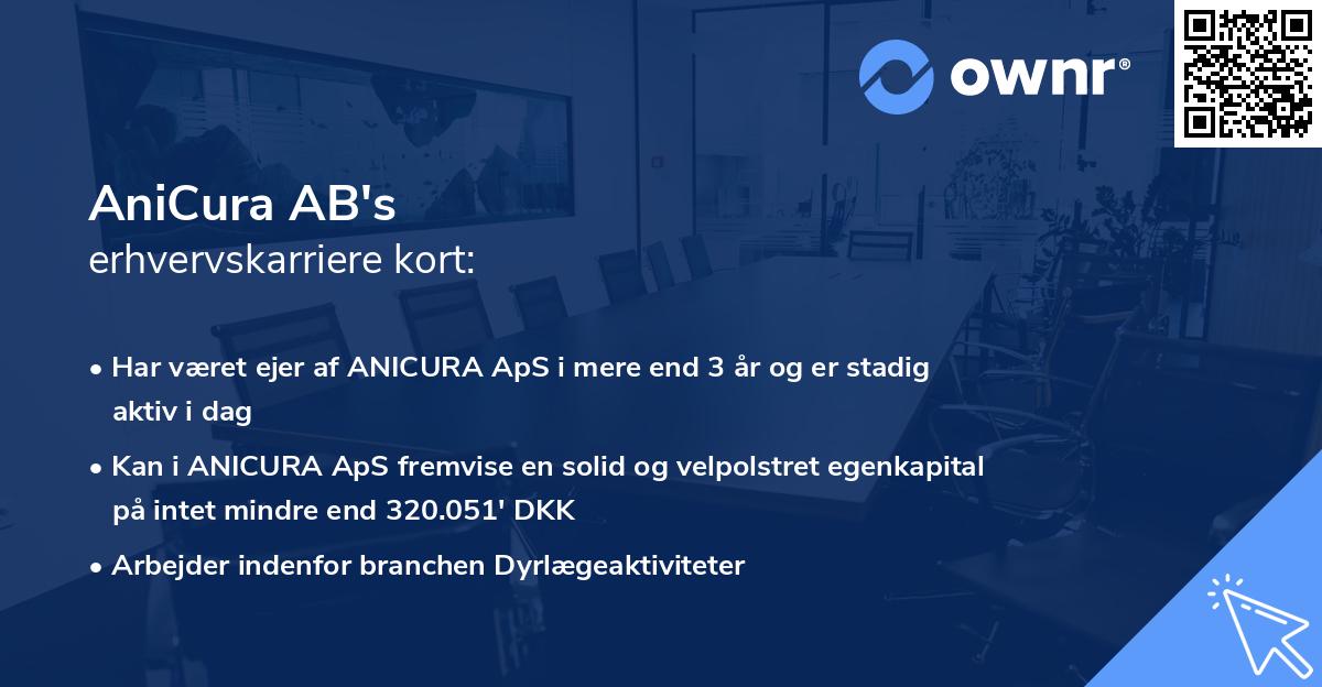 AniCura AB's erhvervskarriere kort