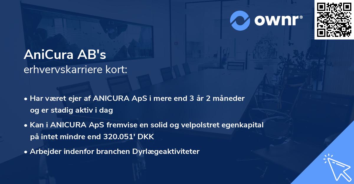 AniCura AB's erhvervskarriere kort