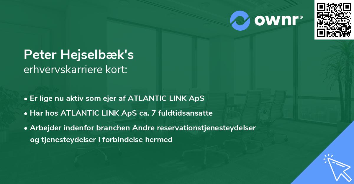 Peter Hejselbæk's erhvervskarriere kort