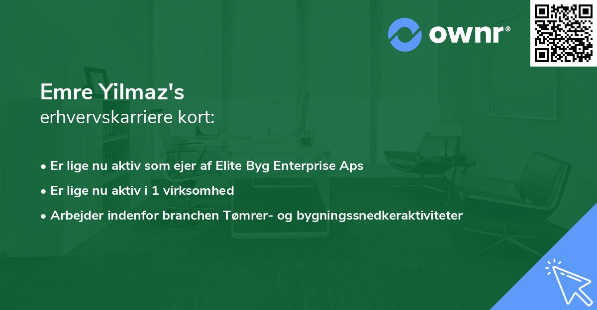 Emre Yilmaz's erhvervskarriere kort