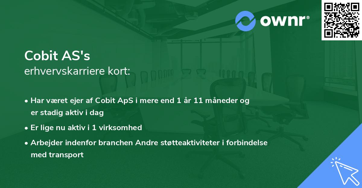 Cobit AS's erhvervskarriere kort