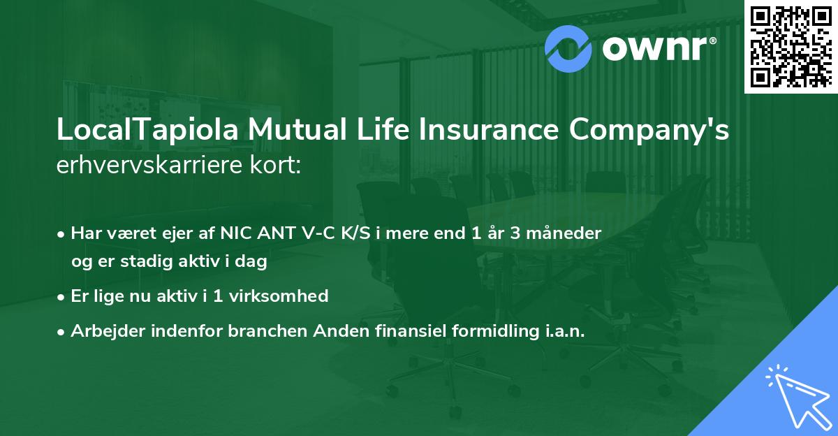 LocalTapiola Mutual Life Insurance Company's erhvervskarriere kort