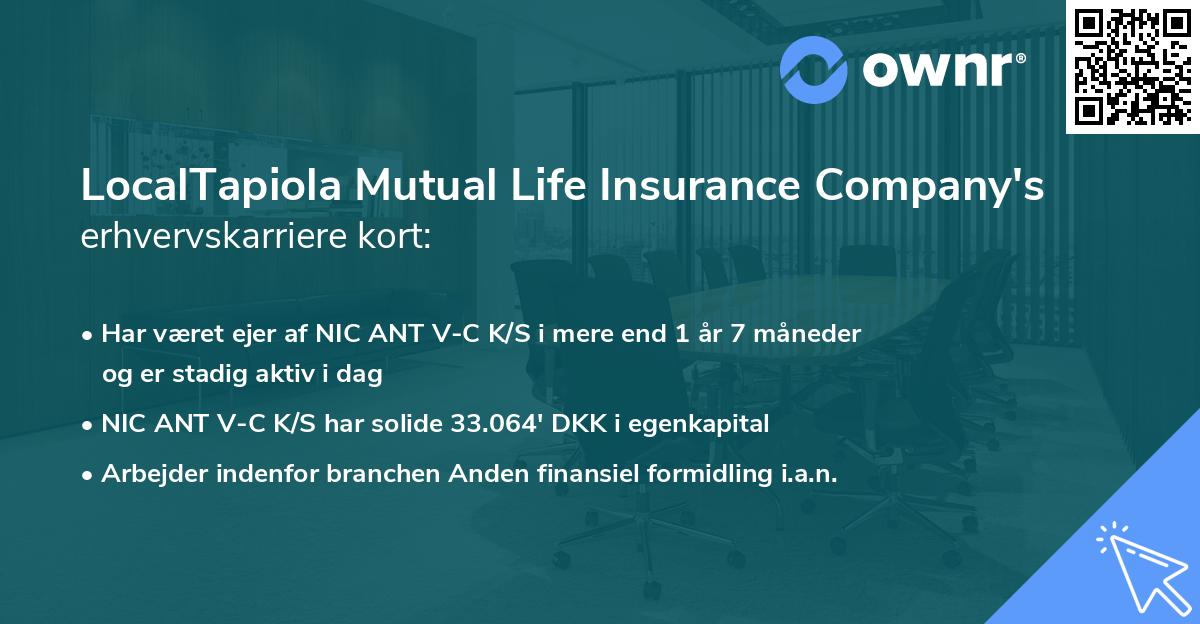 LocalTapiola Mutual Life Insurance Company's erhvervskarriere kort