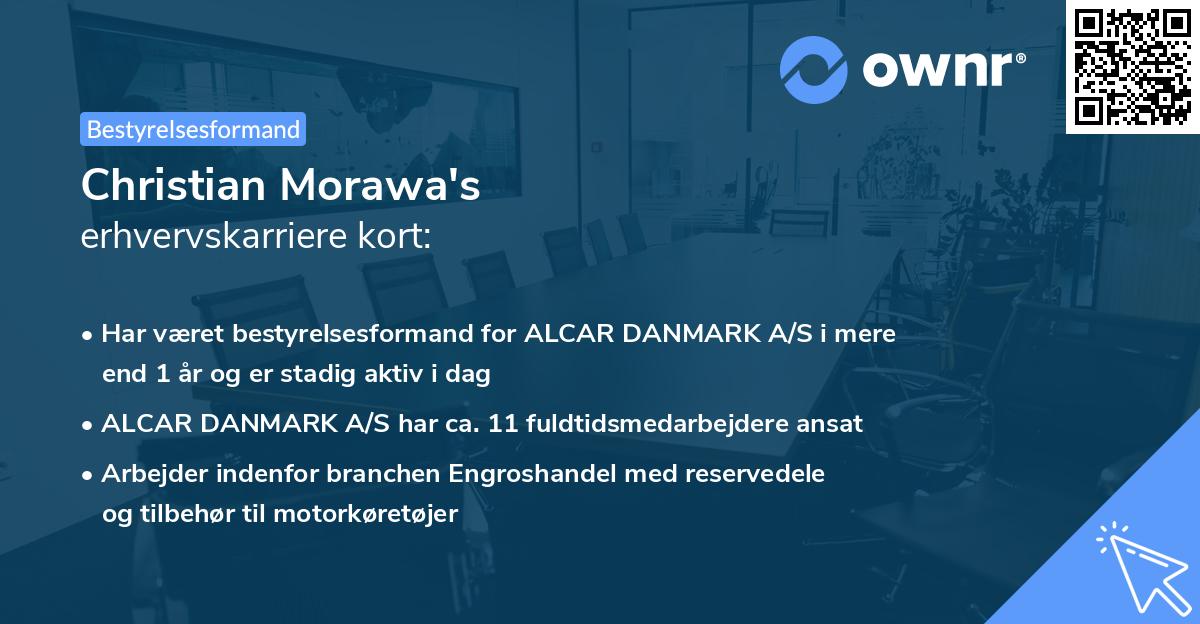 Christian Morawa's erhvervskarriere kort