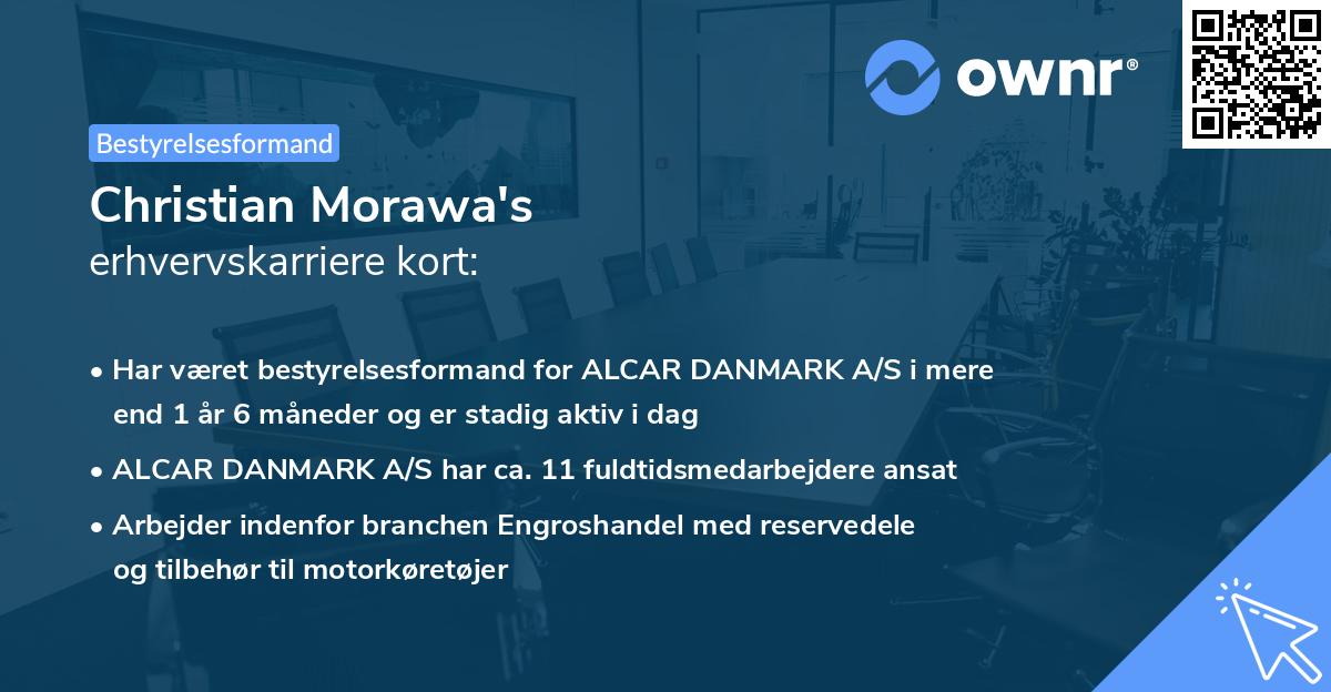 Christian Morawa's erhvervskarriere kort