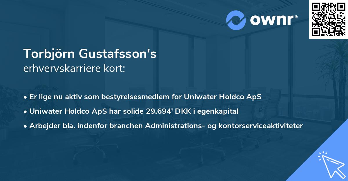 Torbjörn Gustafsson's erhvervskarriere kort