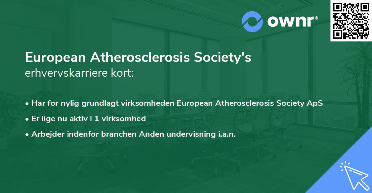European Atherosclerosis Society's erhvervskarriere kort