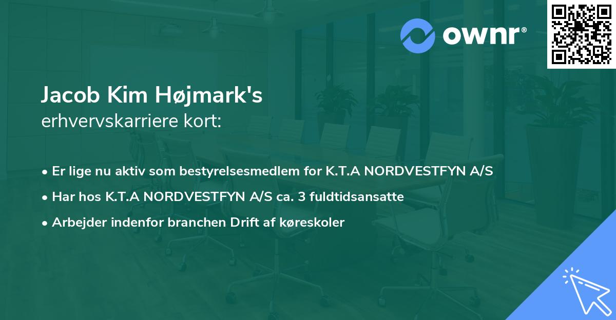 Jacob Kim Højmark's erhvervskarriere kort