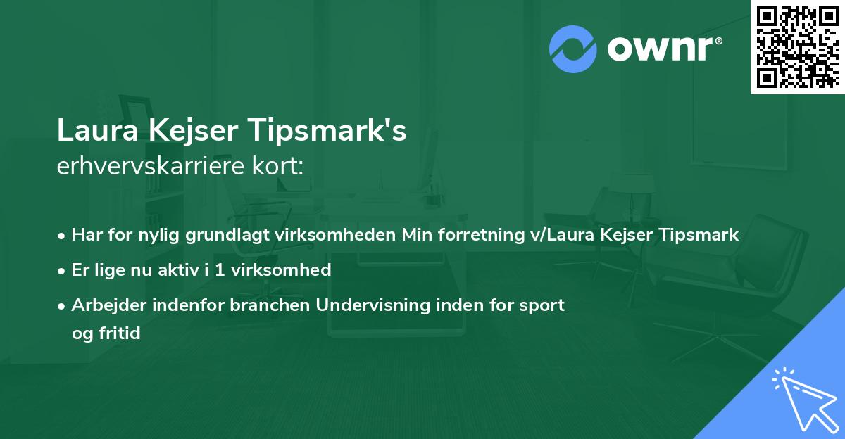 Laura Kejser Tipsmark's erhvervskarriere kort