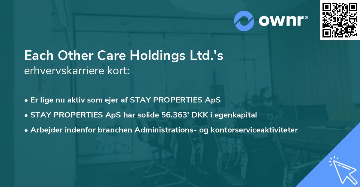 Each Other Care Holdings Ltd.'s erhvervskarriere kort