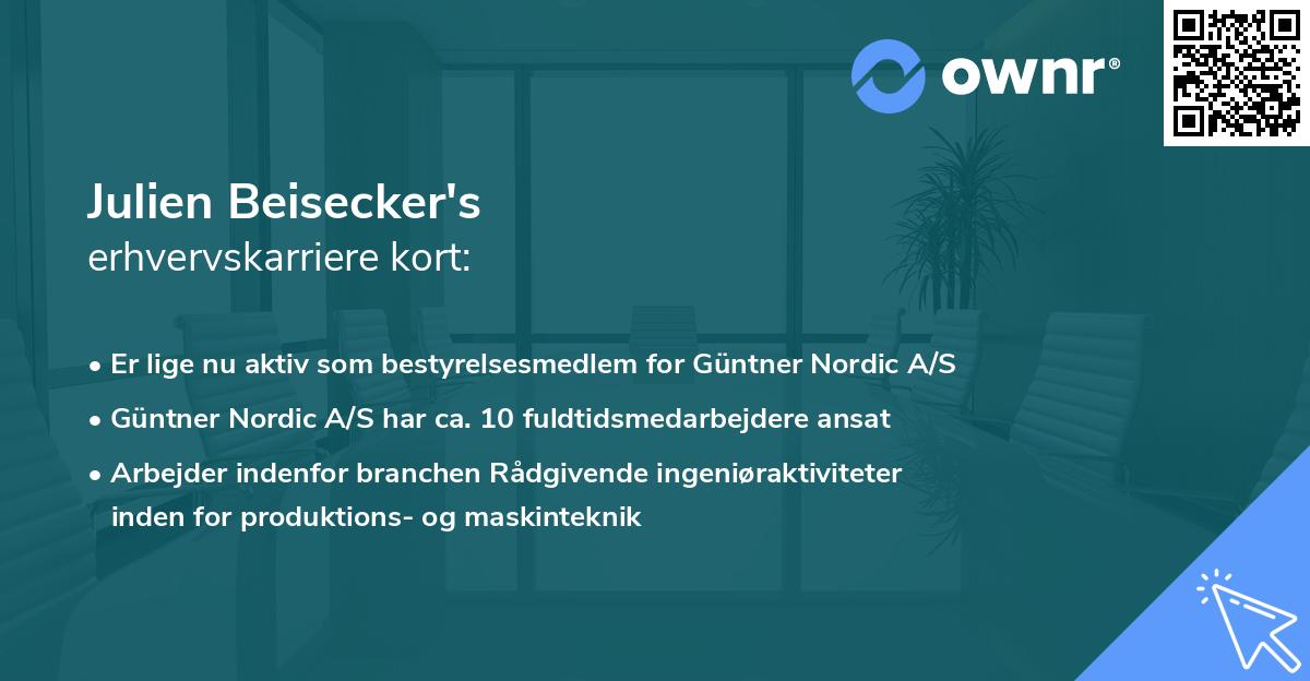 Julien Beisecker's erhvervskarriere kort
