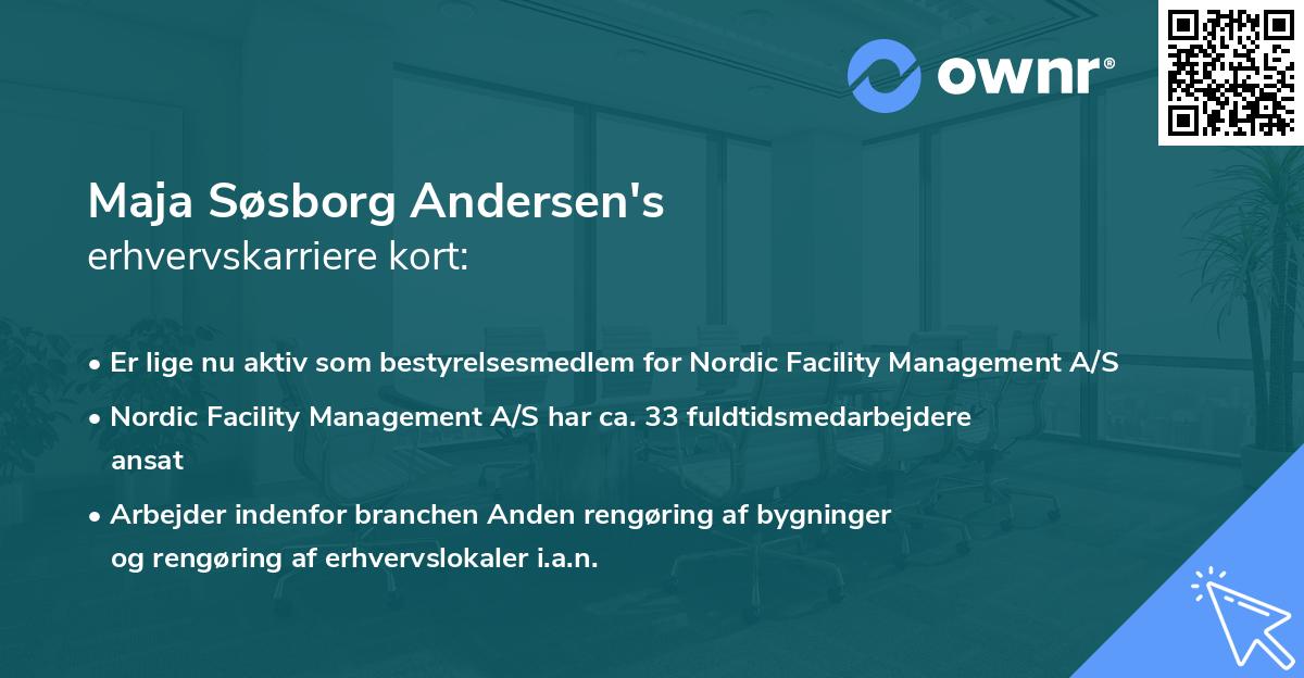 Maja Søsborg Andersen's erhvervskarriere kort