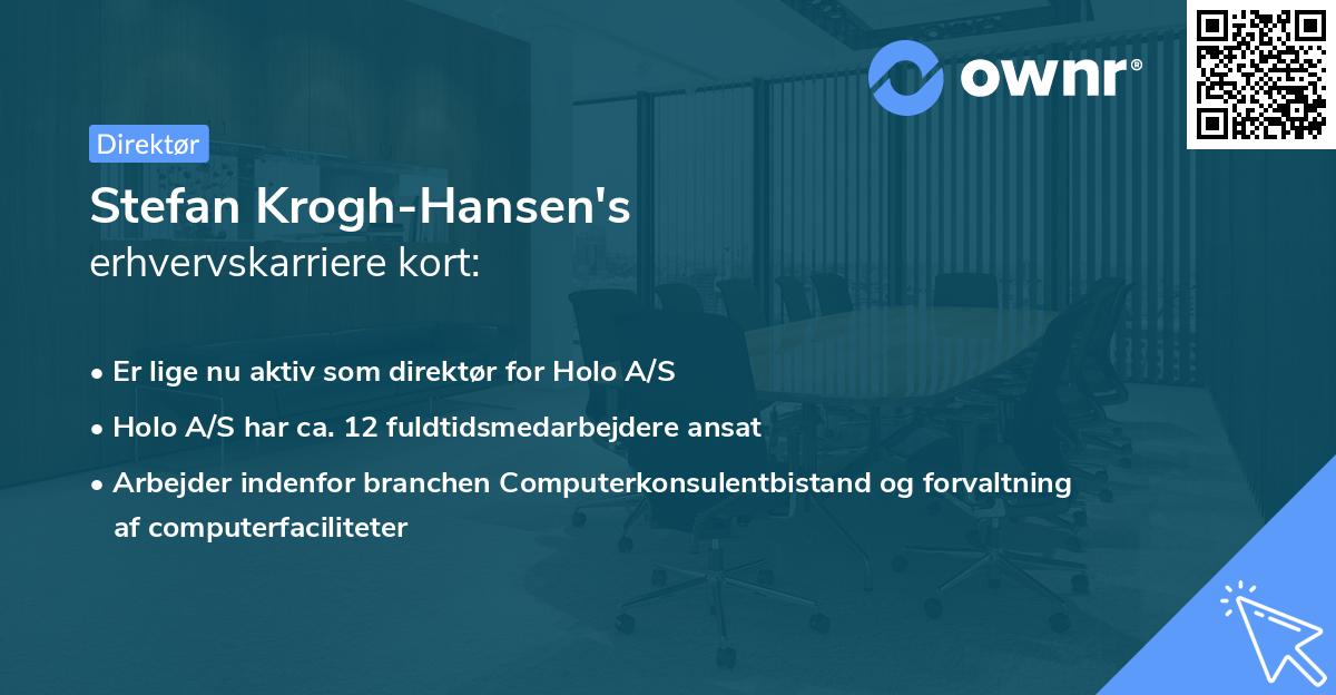 Stefan Krogh-Hansen's erhvervskarriere kort